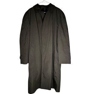 Vintage London Fog Maincoats Men's Trench Coat Gray with Lining Size 40 Long